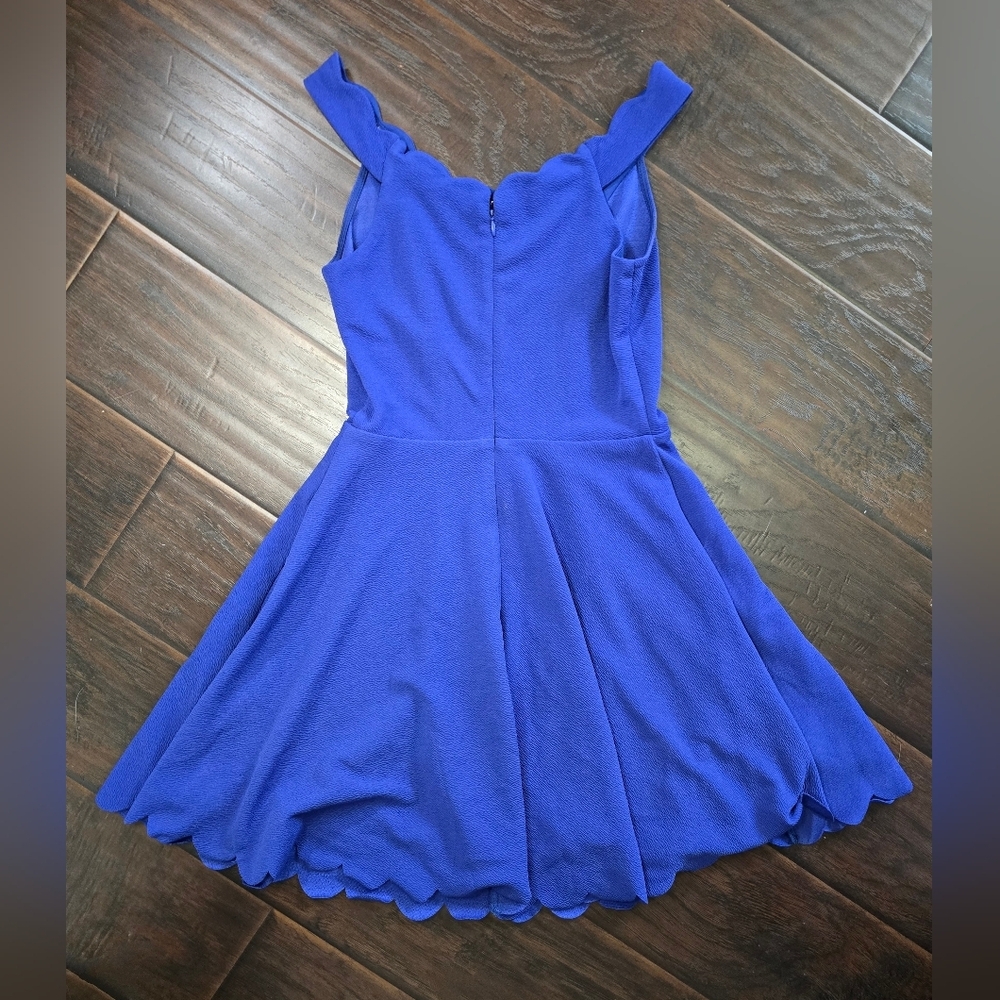 Altar'd State Womens Blue Scalloped Tank Dress Small - Picture 2 of 9
